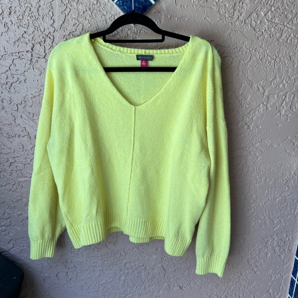 Vince Camuto Lemon V-Neck Sweater